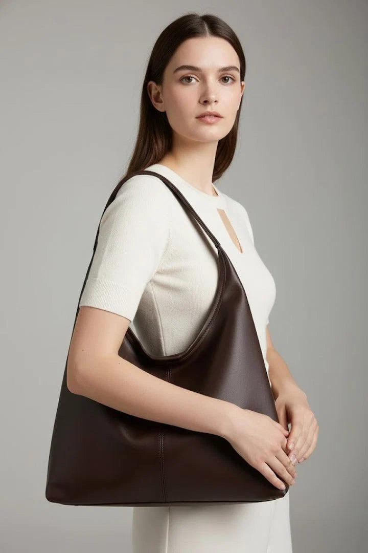 Women's hobo bag interior showing spacious compartment for everyday essentials and personal items