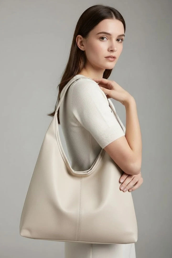 Women's slouchy hobo bag styled for everyday carry with casual and workwear outfits
