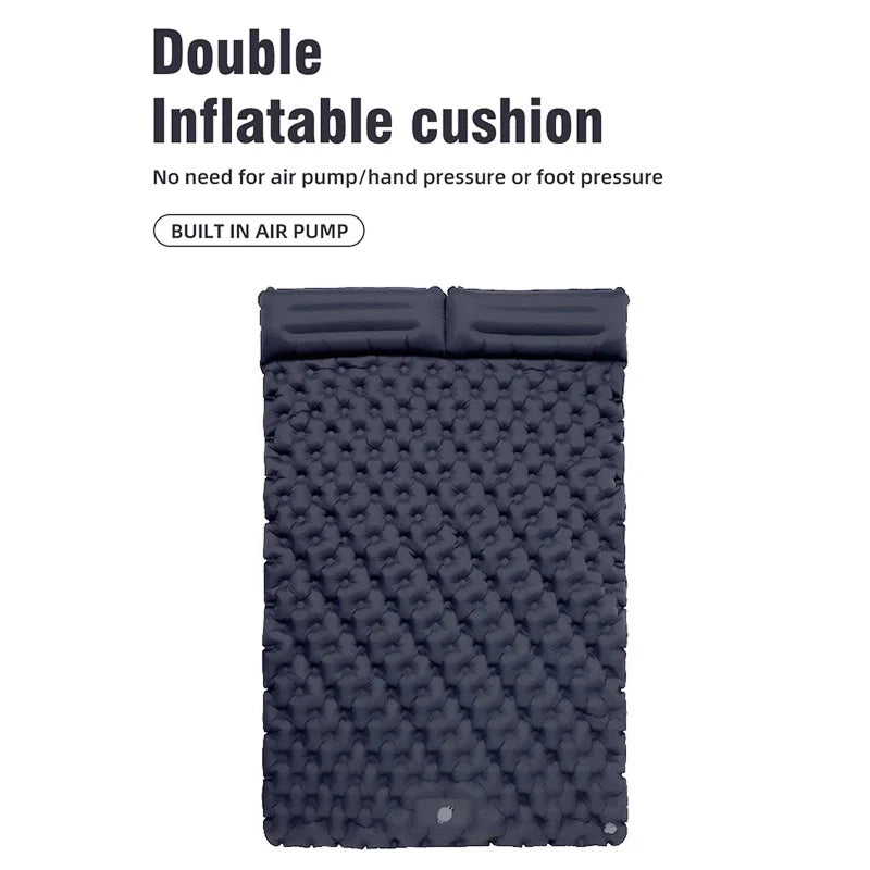 Camping mat rolled and packed into compact carry bag with drawstring closure for easy transport