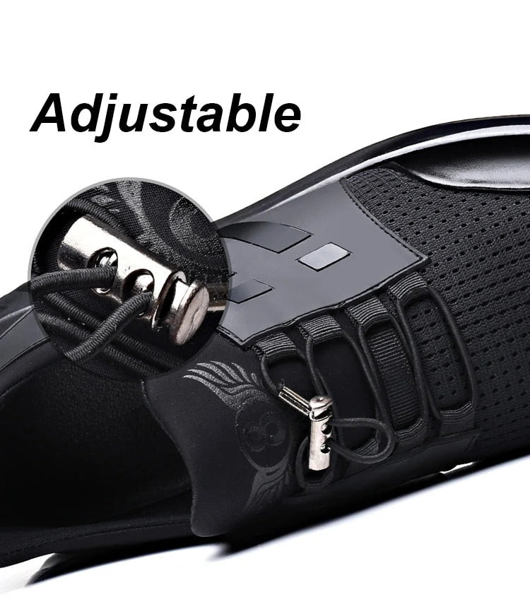 Side angle of men's supportive trainers showing arch support and flexible midsole