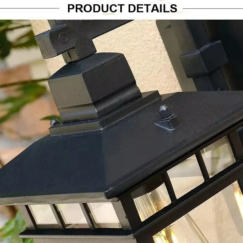Wall-mounted lantern with traditional design and IP23 weather protection rating