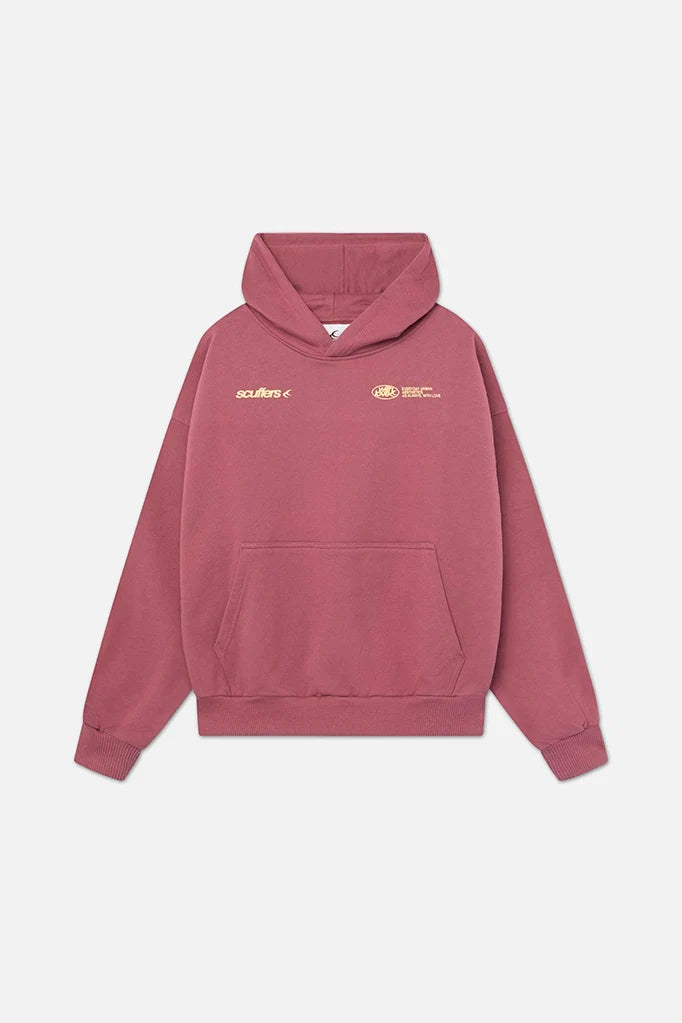 Detail of kangaroo pocket and fleece-backed fabric on women's cropped hoodie