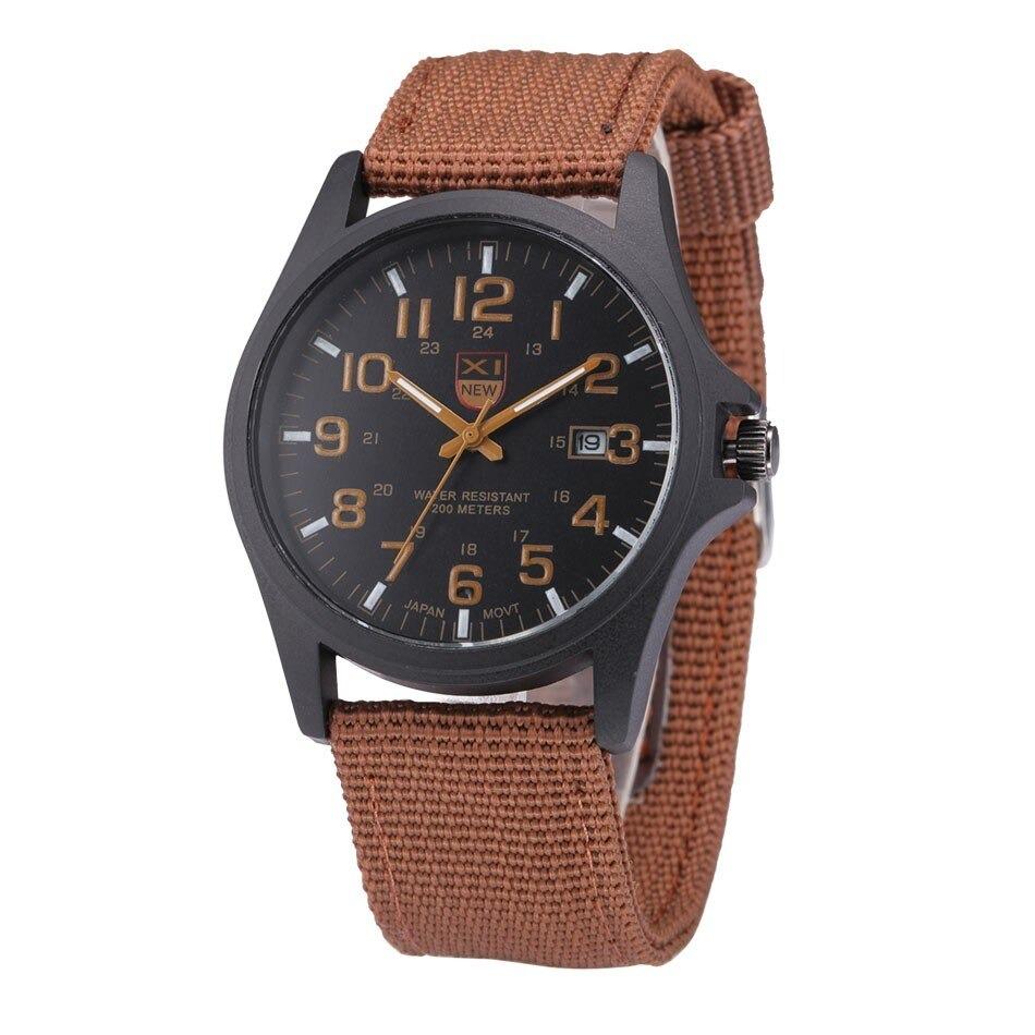 Tactical watch dial featuring dual time format and date complication at three o'clock