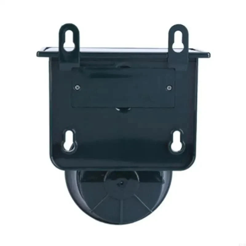Ultrasonic bird deterrent unit displaying solar panel and mounting brackets for garden installation