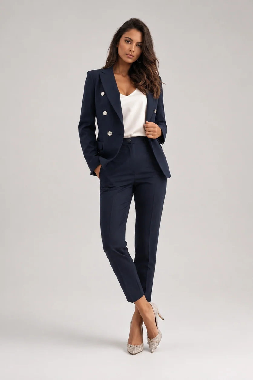 Women's suit set styled for business meetings and formal occasions