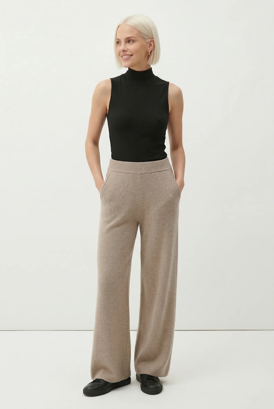 Mohair lounge set displayed in soft lighting showing textured knit fabric and relaxed silhouette