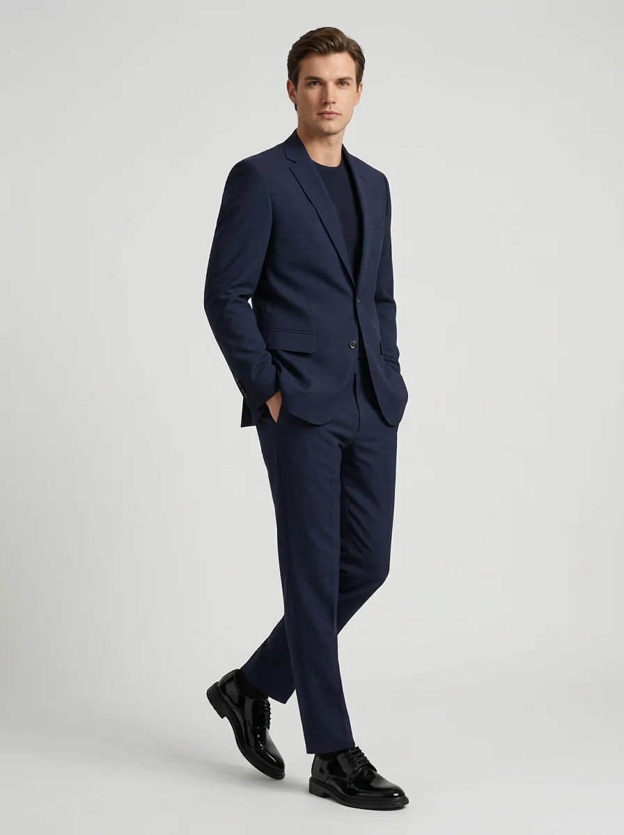 Men's derby shoes from above displaying lace-up design and polished upper finish