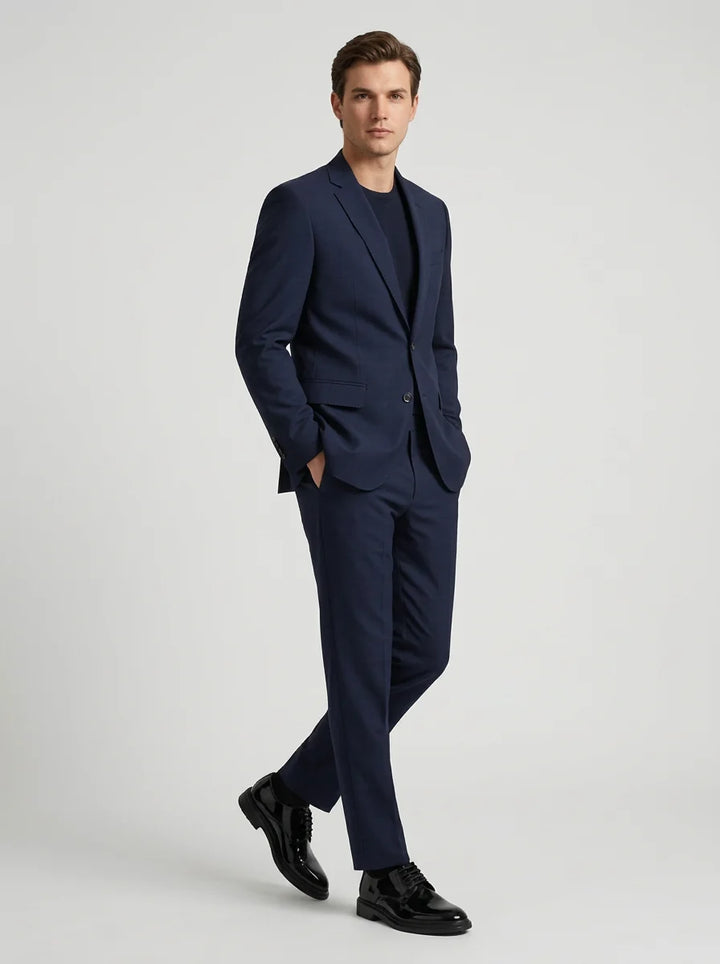 Men's derby shoes from above displaying lace-up design and polished upper finish