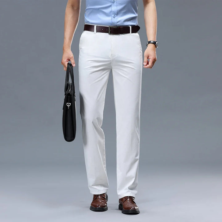 Men's formal trousers styled for professional wear with polished appearance