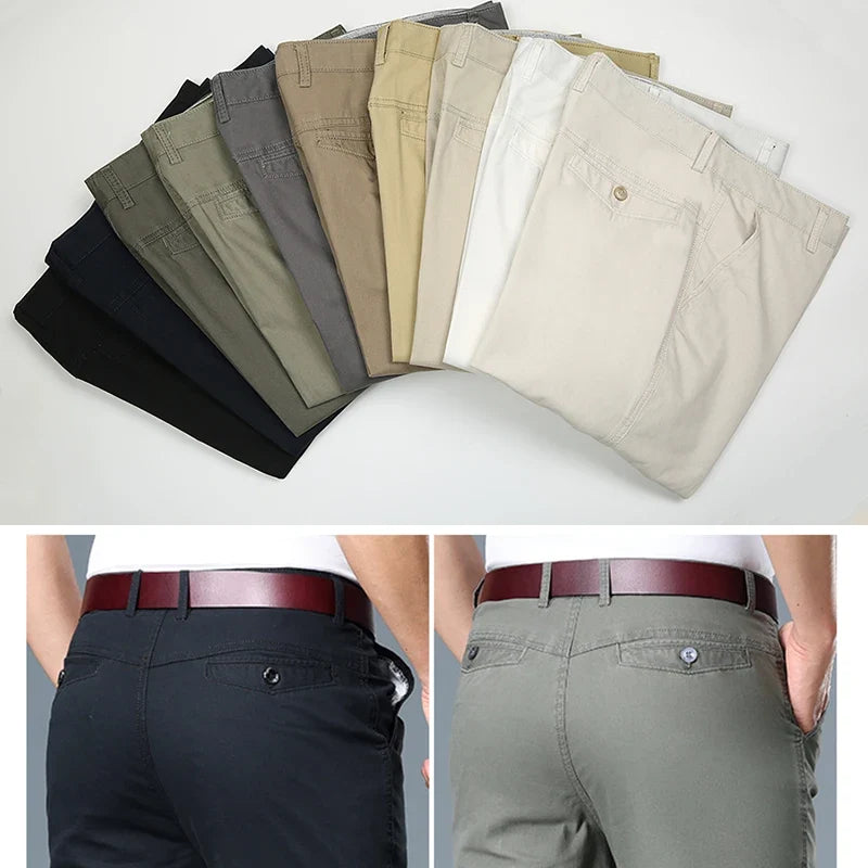 Men's formal trousers in grey green showing tailored silhouette and professional styling