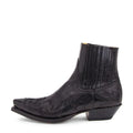 Men's cowboy boots with pointed toe and Western stitched detailing in a sleek finish
