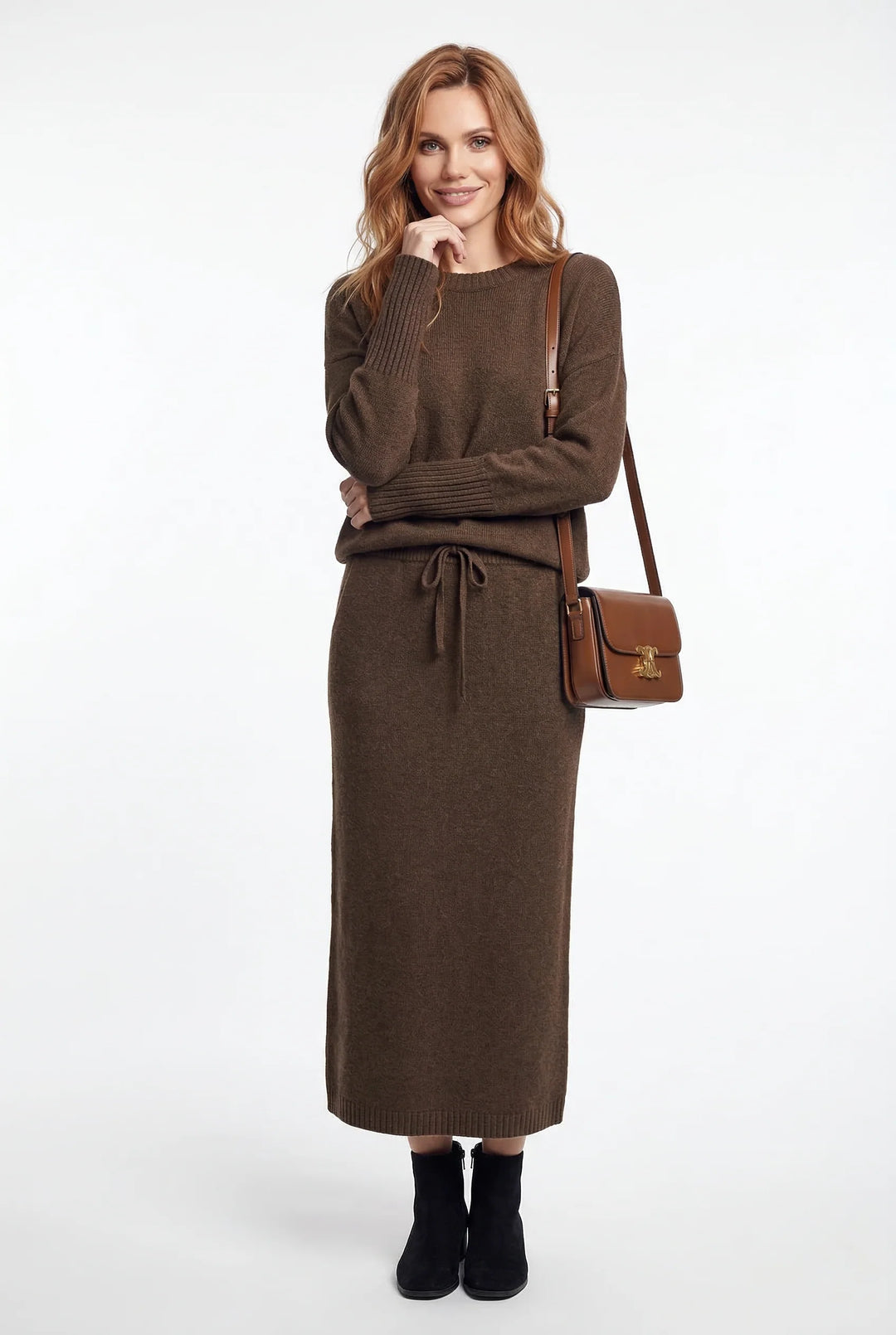 Close-up of ribbed cuff detail on jumper sleeve with comfortable stretch fabric