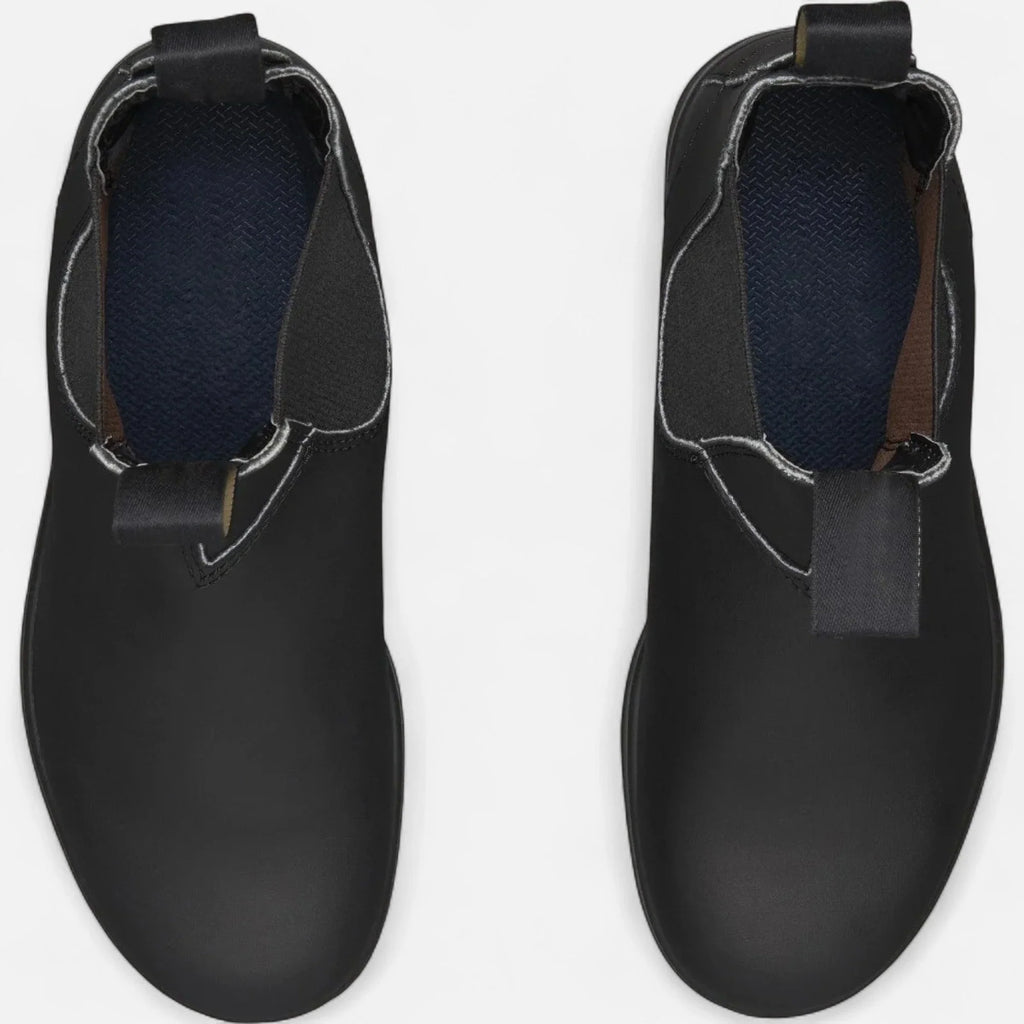 Men's ankle boots with slip-on design and dual pull tabs for easy wear