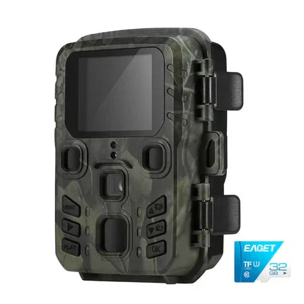 Rugged outdoor wildlife camera with WiFi connectivity and weatherproof camouflage housing for garden monitoring