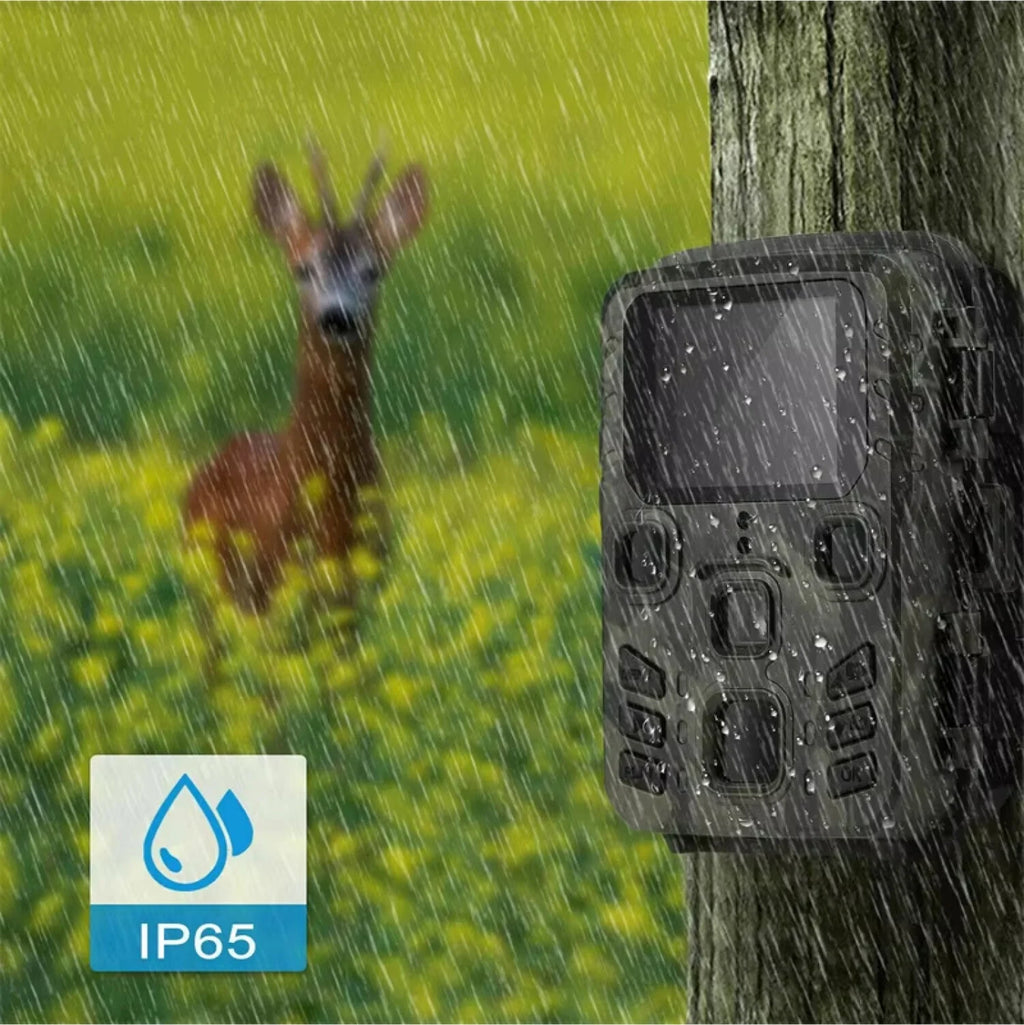 Weatherproof trail camera with WiFi capability and 20MP imaging for nature observation