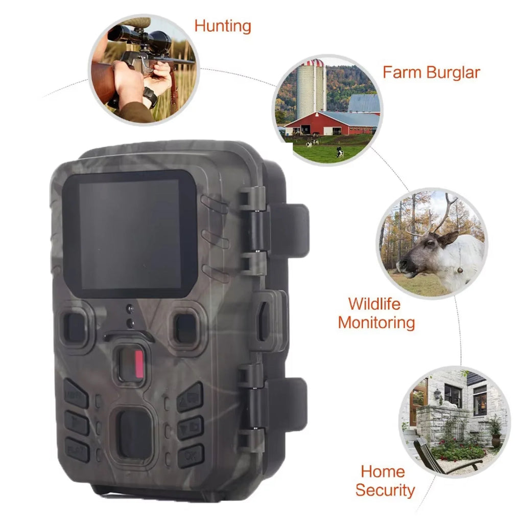 Garden wildlife camera with motion-activated recording and real-time WiFi alerts for nature enthusiasts