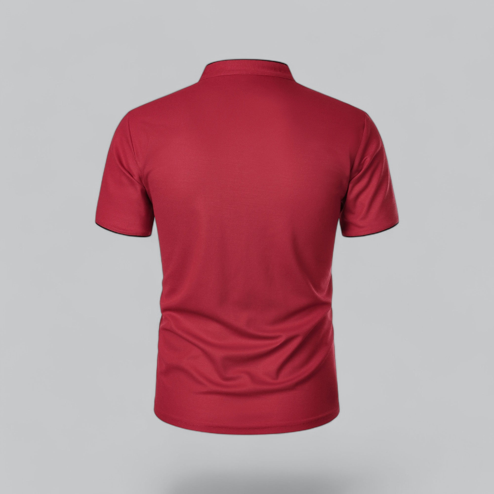 Full-length view of men's polo shirt styled with chinos for versatile wear