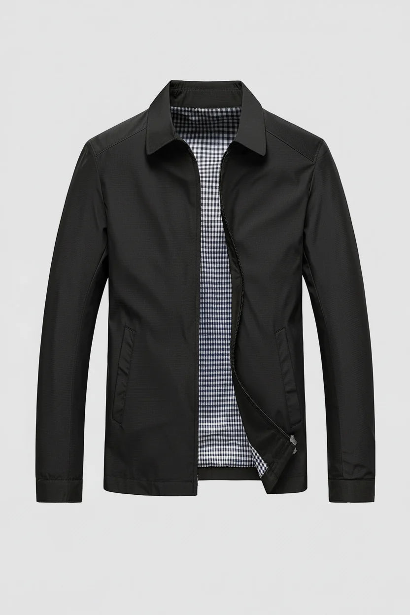 Men's Harrington jacket worn casually demonstrating everyday versatility and timeless style
