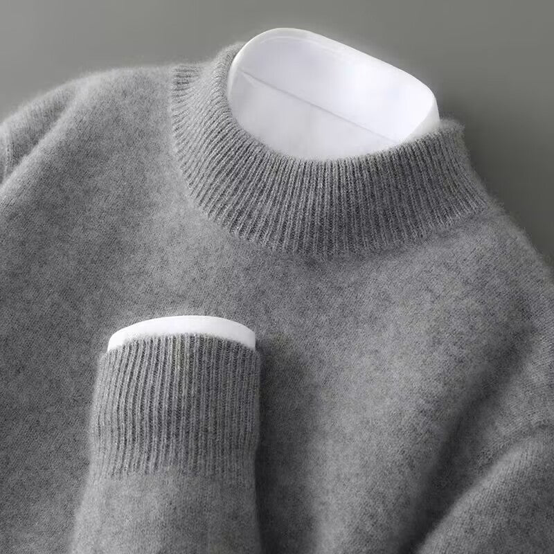 Women's crew neck jumper styled on mannequin showing relaxed fit