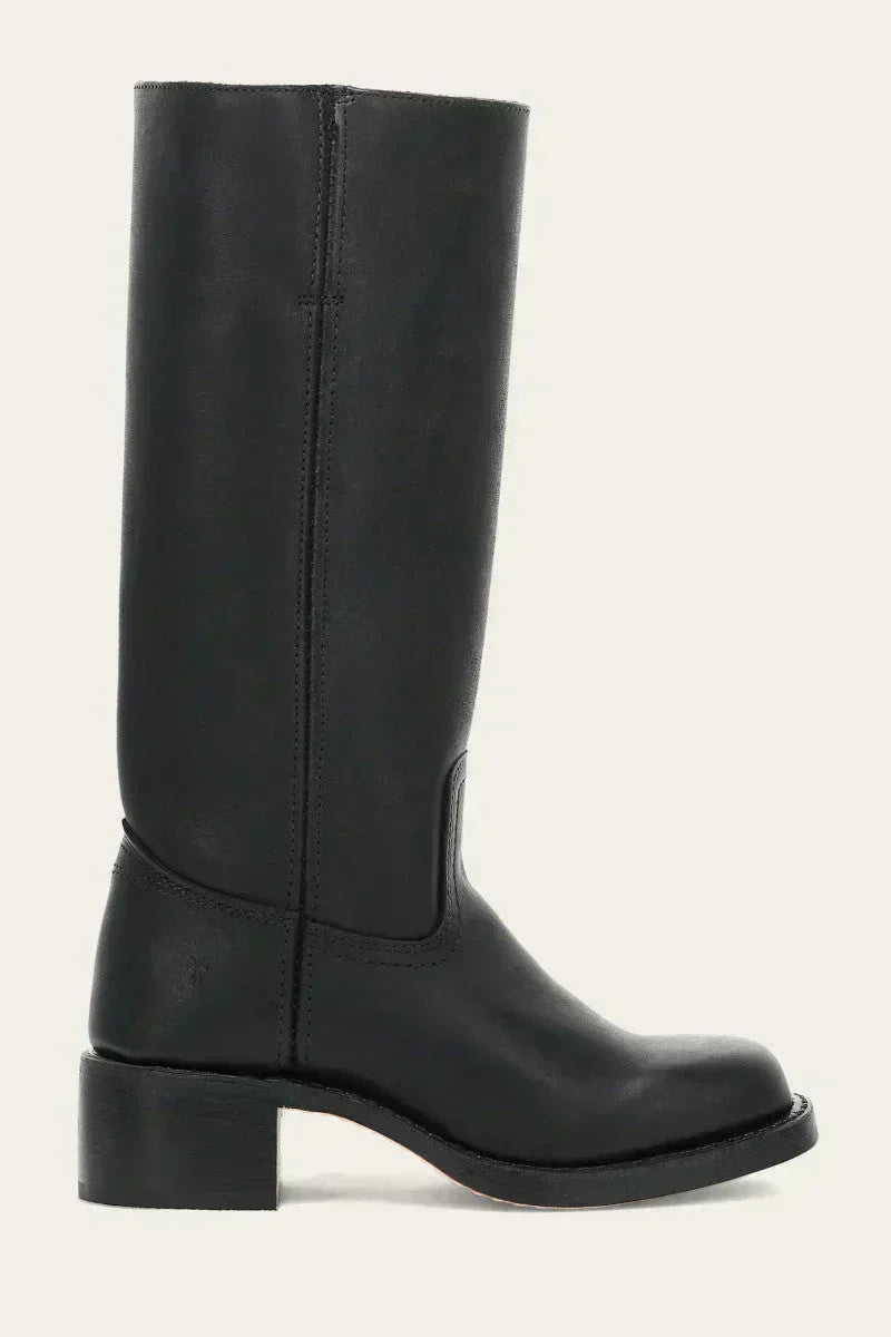 Women's mid-calf boots displayed showing versatile design and structured silhouette