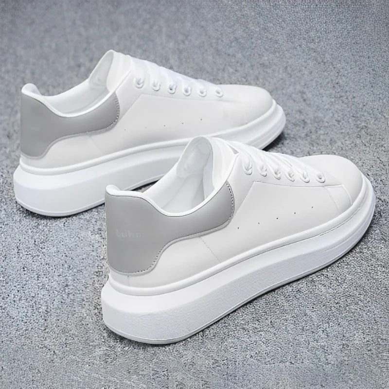 Men's platform trainers with thick sole and classic lace-up fastening for casual wear