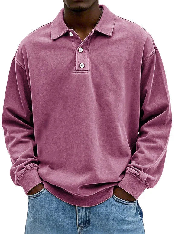 Men's polo shirt styled with denim jeans for casual everyday wear