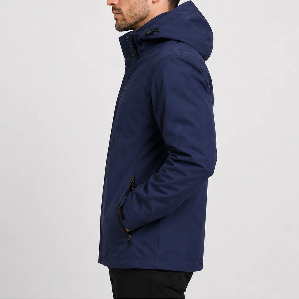 Men's hooded jacket with full-zip front ideal for everyday wear