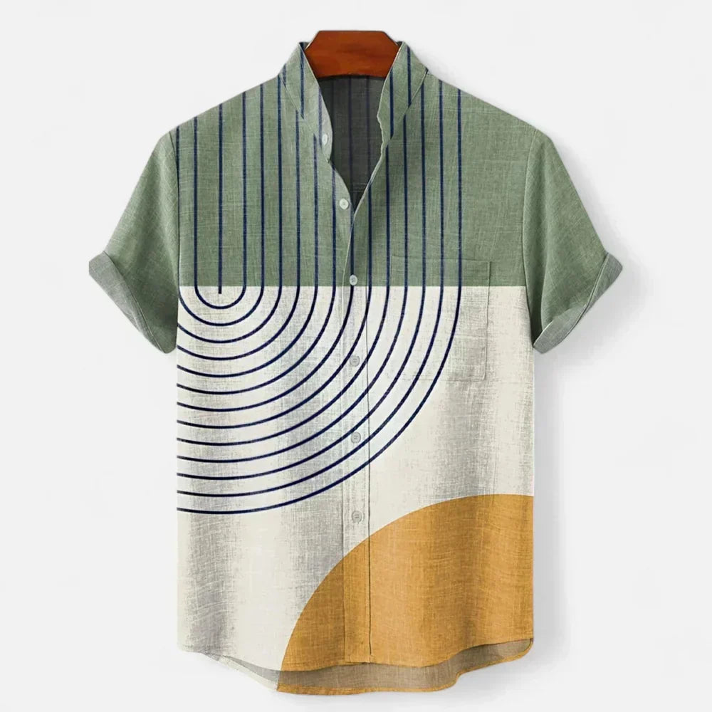 Men's casual shirt styled with chinos for summer wear