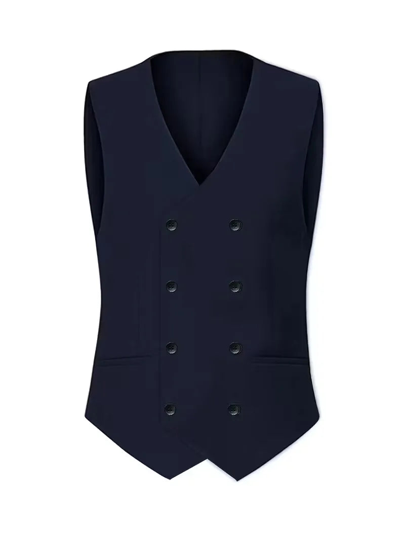 Man in three-piece suit demonstrating formal silhouette for wedding or business event