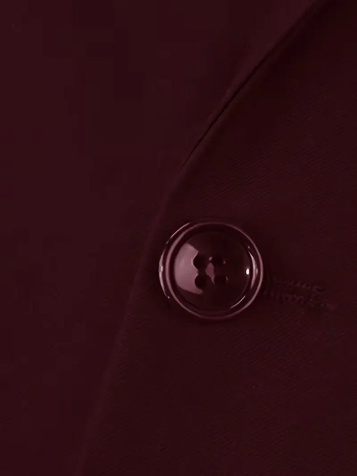 Full-length view of slim-fit three-piece suit with structured tailoring throughout