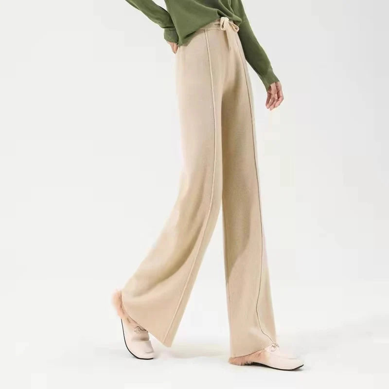 Poppy | Women's Wool Trousers Wide Leg
