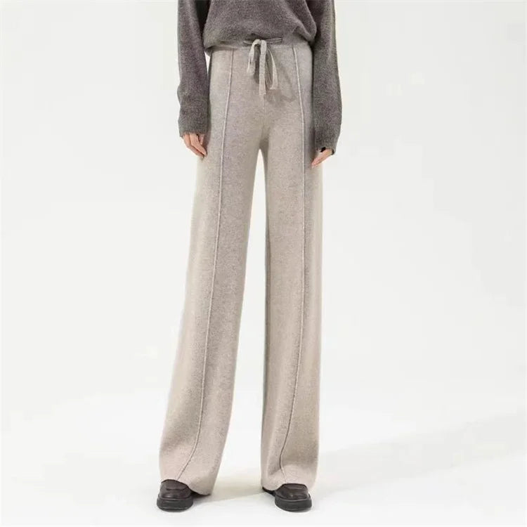 Poppy | Women's Wool Trousers Wide Leg
