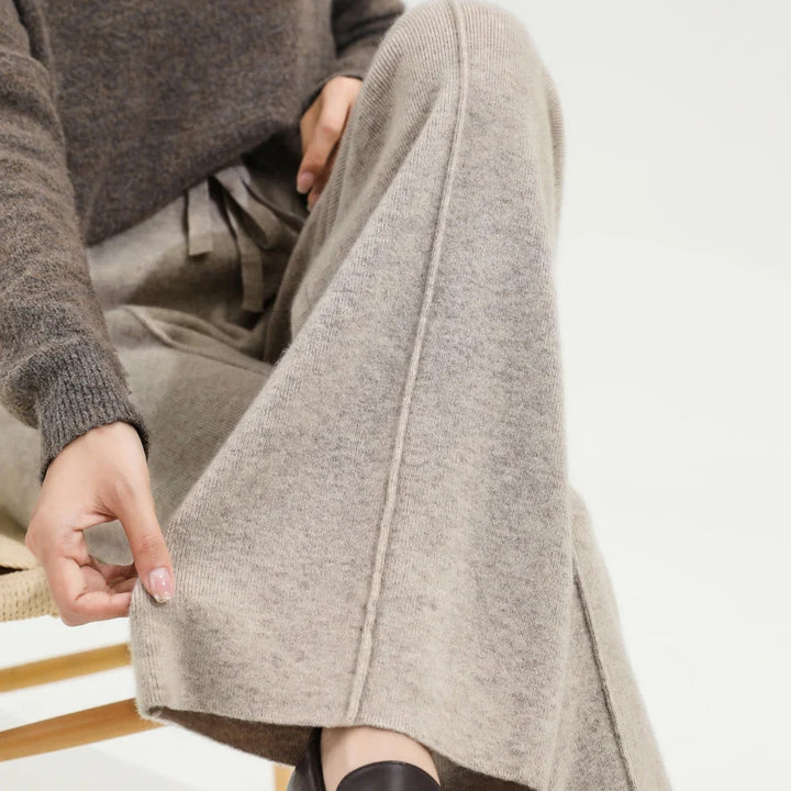 Poppy | Women's Wool Trousers Wide Leg