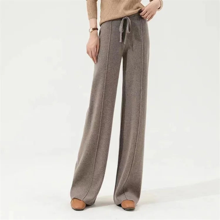 Poppy | Women's Wool Trousers Wide Leg