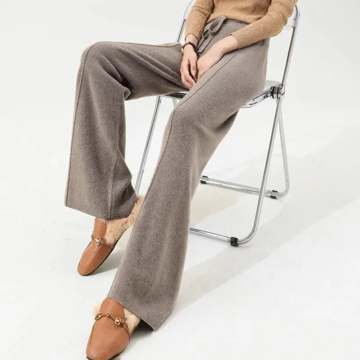 Poppy | Women's Wool Trousers Wide Leg