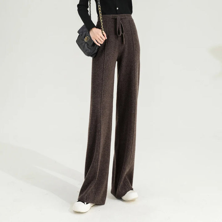 Poppy | Women's Wool Trousers Wide Leg
