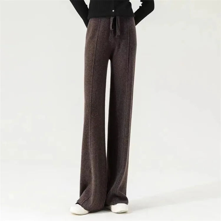 Poppy | Women's Wool Trousers Wide Leg