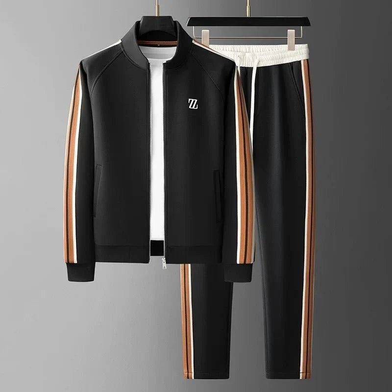 Men's tracksuit joggers waistband detail showing elasticated drawstring closure and smooth fabric