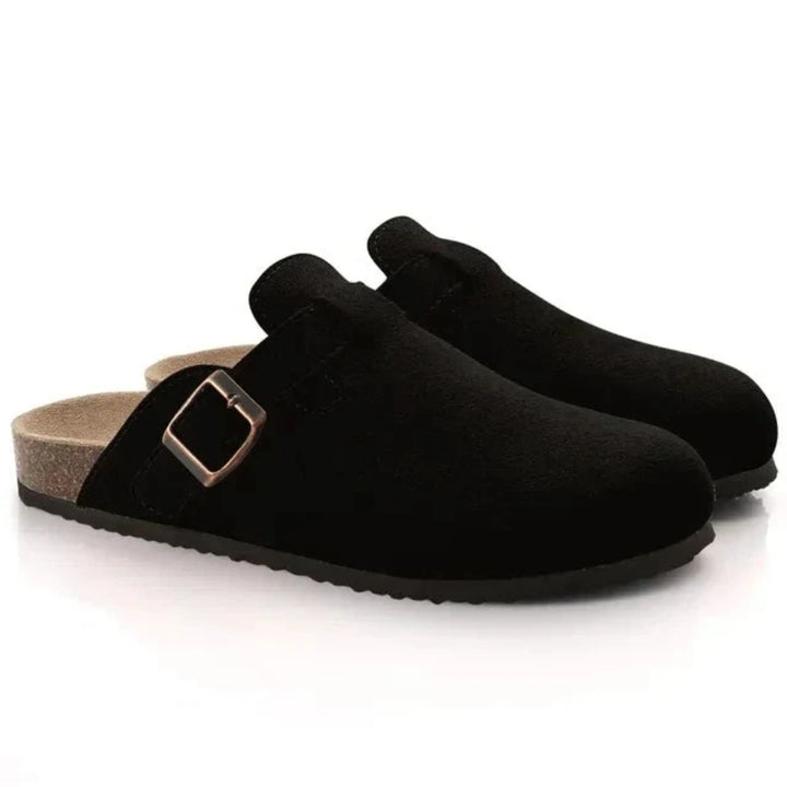 Men's clogs in beige featuring closed-toe design and slip-on style for everyday use