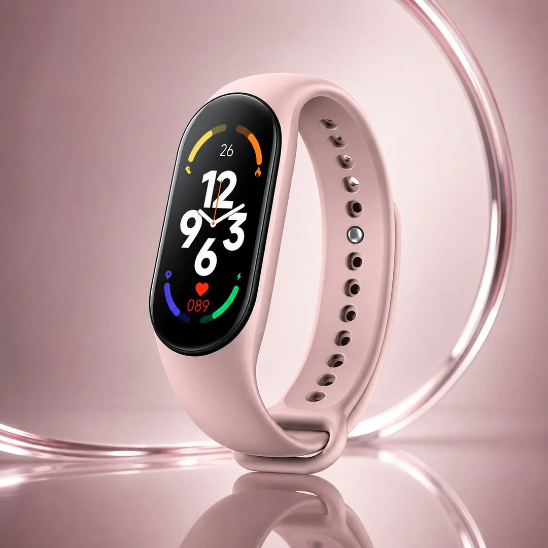 Men's fitness tracker watch lightweight silicone strap with multiple adjustment holes for secure fit