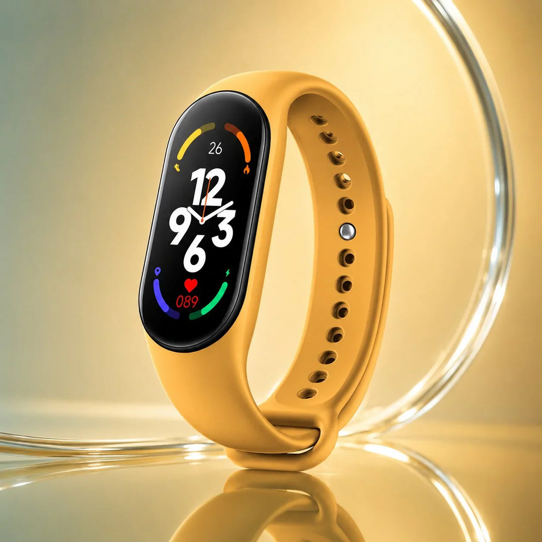 Men's fitness tracker watch range in black blue red pink yellow with colour displays