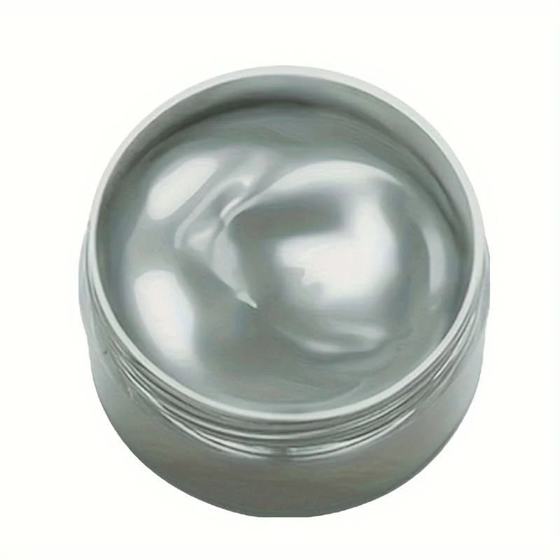 Leather repair paint jar with brush applicator showing creamy texture and consistency