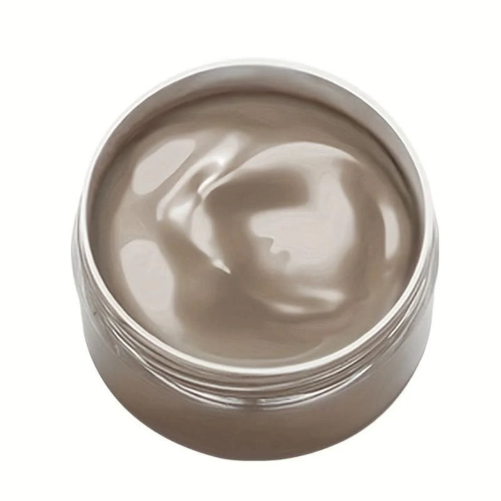 Leather repair paint jar with applicator demonstrating smooth consistent coverage