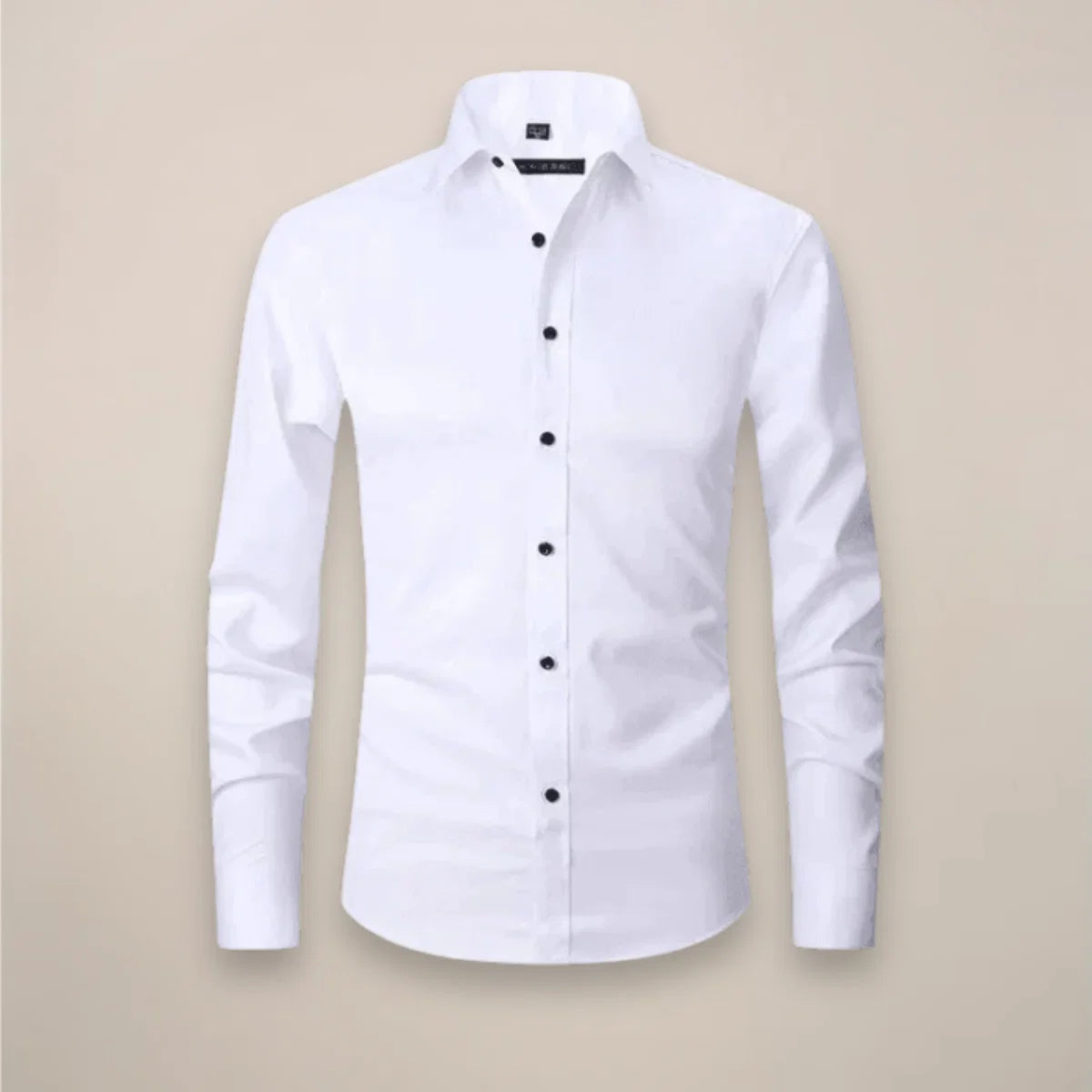 Purple men's formal shirt with slim fit and long sleeves