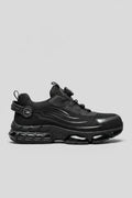 Men's steel toe cap trainers in black with dial fastening and chunky sole