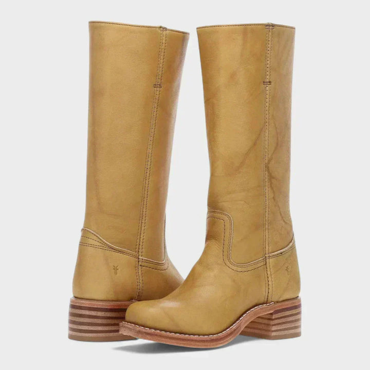 Women's knee-high boots styled for everyday wear with relaxed shaft and non-slip sole