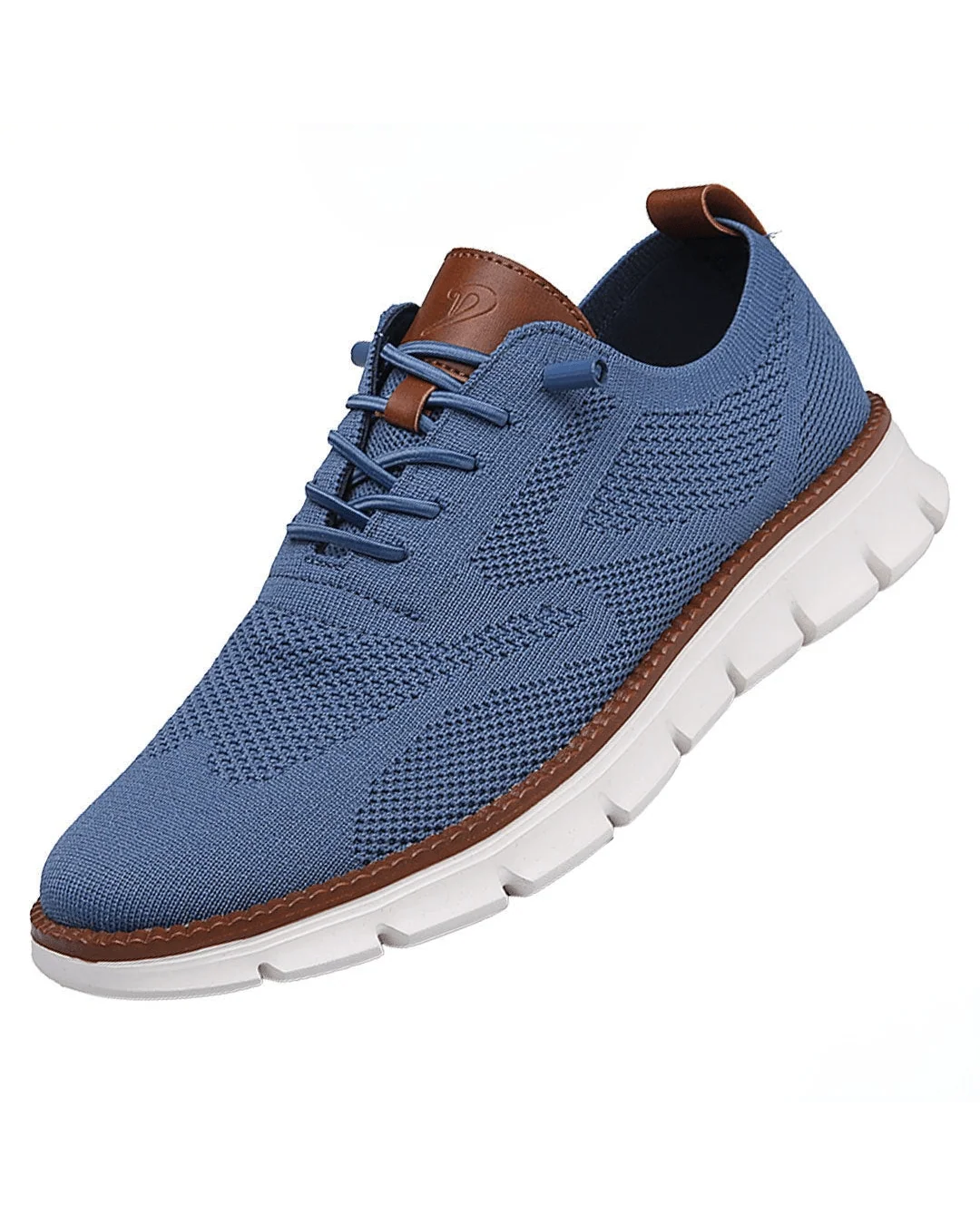 Men's knit trainers in black colourway with tonal mesh upper and cushioned sole.