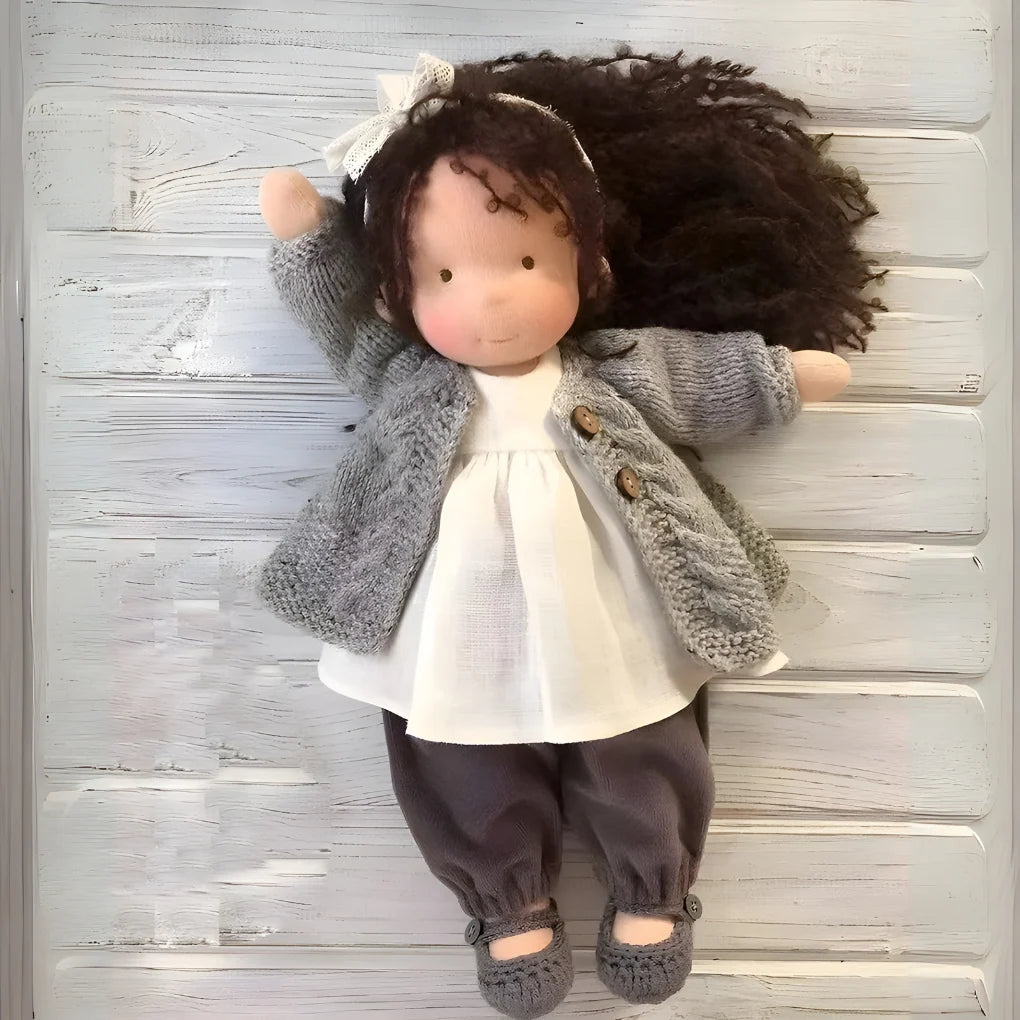 Waldorf doll featuring natural textures and comforting tactile experience for toddlers