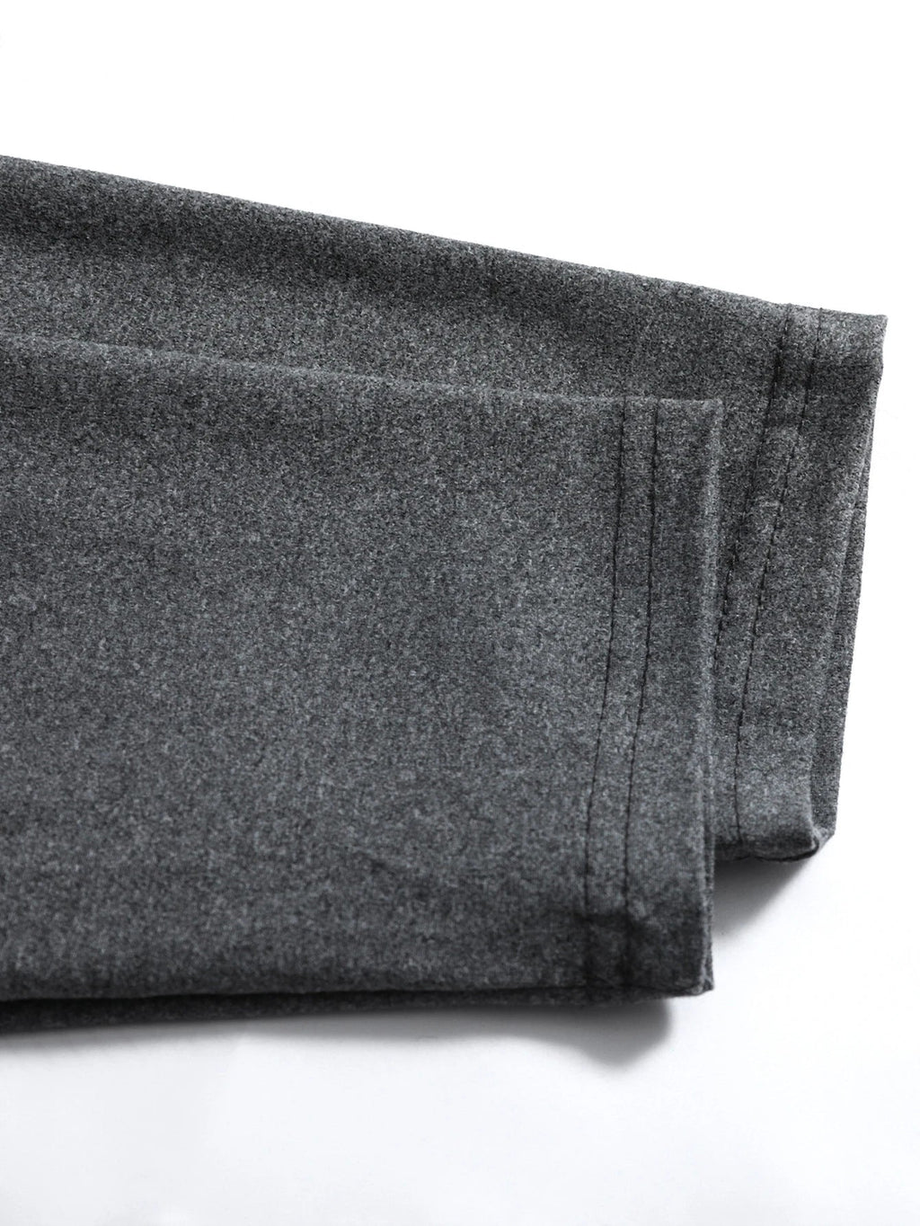 Men's v-neck long sleeve t-shirt styled with casual trousers for everyday wear